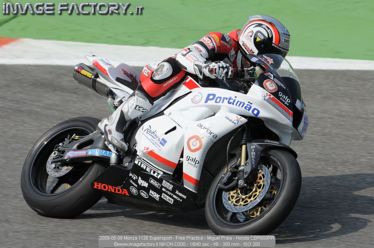 2009-05-09 Monza 1126 Supersport - Free Practice - Miguel Praia - Honda CBR600RR
